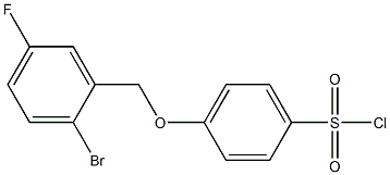 4-[(2-bromo-5-fluorophenyl)methoxy]benzene-1-sulfonyl chloride Struktur