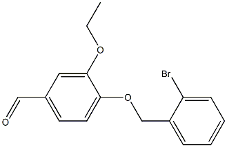 4-[(2-bromophenyl)methoxy]-3-ethoxybenzaldehyde Struktur