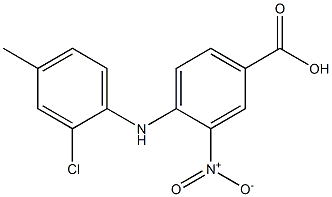 4-[(2-chloro-4-methylphenyl)amino]-3-nitrobenzoic acid Struktur