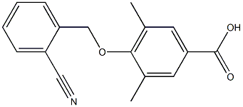 4-[(2-cyanophenyl)methoxy]-3,5-dimethylbenzoic acid Struktur