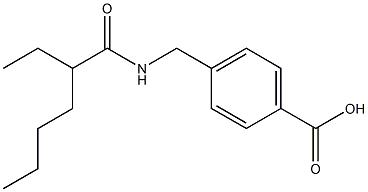 4-[(2-ethylhexanamido)methyl]benzoic acid Struktur