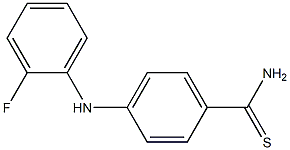 4-[(2-fluorophenyl)amino]benzene-1-carbothioamide Struktur