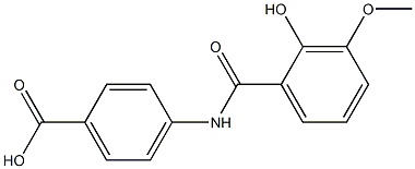 4-[(2-hydroxy-3-methoxybenzoyl)amino]benzoic acid Struktur