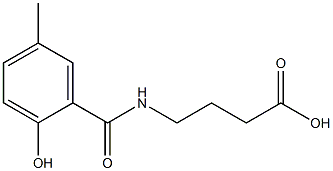 4-[(2-hydroxy-5-methylphenyl)formamido]butanoic acid Struktur