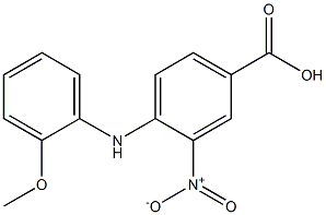 4-[(2-methoxyphenyl)amino]-3-nitrobenzoic acid Struktur