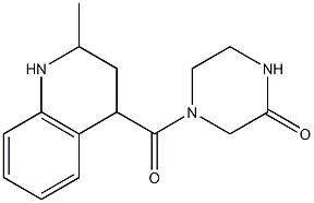 4-[(2-methyl-1,2,3,4-tetrahydroquinolin-4-yl)carbonyl]piperazin-2-one Struktur