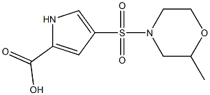 4-[(2-methylmorpholin-4-yl)sulfonyl]-1H-pyrrole-2-carboxylic acid Struktur