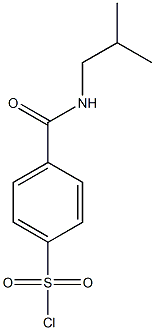 4-[(2-methylpropyl)carbamoyl]benzene-1-sulfonyl chloride Struktur