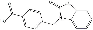 4-[(2-oxo-2,3-dihydro-1,3-benzoxazol-3-yl)methyl]benzoic acid Struktur