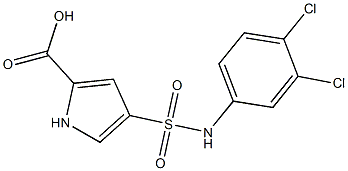 4-[(3,4-dichlorophenyl)sulfamoyl]-1H-pyrrole-2-carboxylic acid Struktur