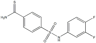 4-[(3,4-difluorophenyl)sulfamoyl]benzene-1-carbothioamide Struktur