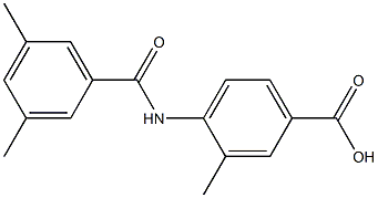 4-[(3,5-dimethylbenzoyl)amino]-3-methylbenzoic acid Struktur