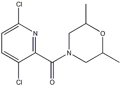 4-[(3,6-dichloropyridin-2-yl)carbonyl]-2,6-dimethylmorpholine Struktur