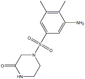 4-[(3-amino-4,5-dimethylbenzene)sulfonyl]piperazin-2-one Struktur