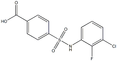 4-[(3-chloro-2-fluorophenyl)sulfamoyl]benzoic acid Struktur