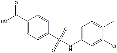 4-[(3-chloro-4-methylphenyl)sulfamoyl]benzoic acid Struktur