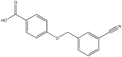 4-[(3-cyanobenzyl)oxy]benzoic acid Struktur