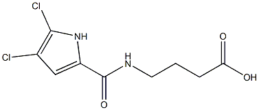 4-[(4,5-dichloro-1H-pyrrol-2-yl)formamido]butanoic acid Struktur