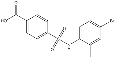 4-[(4-bromo-2-methylphenyl)sulfamoyl]benzoic acid Struktur