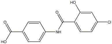 4-[(4-chloro-2-hydroxybenzene)amido]benzoic acid Struktur