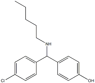 4-[(4-chlorophenyl)(pentylamino)methyl]phenol Struktur