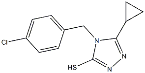 4-[(4-chlorophenyl)methyl]-5-cyclopropyl-4H-1,2,4-triazole-3-thiol Struktur