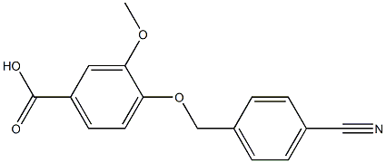 4-[(4-cyanophenyl)methoxy]-3-methoxybenzoic acid Struktur