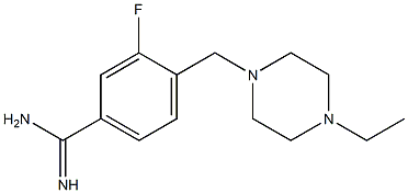 4-[(4-ethylpiperazin-1-yl)methyl]-3-fluorobenzenecarboximidamide Struktur