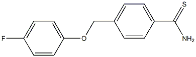 4-[(4-fluorophenoxy)methyl]benzenecarbothioamide Struktur