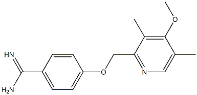 4-[(4-methoxy-3,5-dimethylpyridin-2-yl)methoxy]benzene-1-carboximidamide Struktur