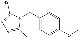 4-[(4-methoxyphenyl)methyl]-5-methyl-4H-1,2,4-triazole-3-thiol Struktur