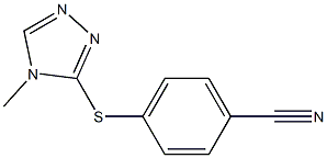 4-[(4-methyl-4H-1,2,4-triazol-3-yl)sulfanyl]benzonitrile Struktur