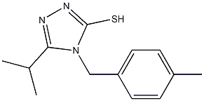 4-[(4-methylphenyl)methyl]-5-(propan-2-yl)-4H-1,2,4-triazole-3-thiol Struktur