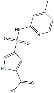 4-[(4-methylpyridin-2-yl)sulfamoyl]-1H-pyrrole-2-carboxylic acid Struktur