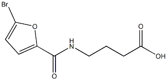 4-[(5-bromo-2-furoyl)amino]butanoic acid Struktur