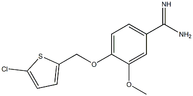 4-[(5-chlorothien-2-yl)methoxy]-3-methoxybenzenecarboximidamide Struktur