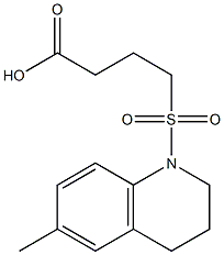 4-[(6-methyl-1,2,3,4-tetrahydroquinoline-1-)sulfonyl]butanoic acid Struktur