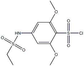 4-[(ethylsulfonyl)amino]-2,6-dimethoxybenzenesulfonyl chloride Struktur