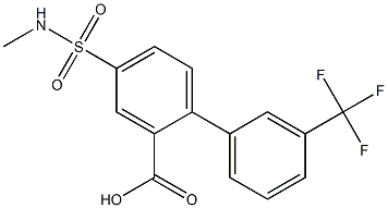 4-[(methylamino)sulfonyl]-3'-(trifluoromethyl)-1,1'-biphenyl-2-carboxylic acid Struktur