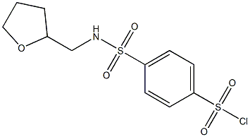 4-[(oxolan-2-ylmethyl)sulfamoyl]benzene-1-sulfonyl chloride Struktur