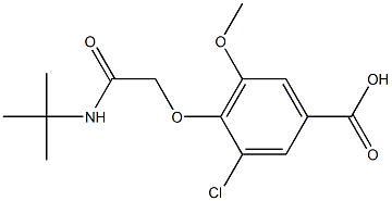 4-[(tert-butylcarbamoyl)methoxy]-3-chloro-5-methoxybenzoic acid Struktur