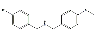 4-[1-({[4-(dimethylamino)phenyl]methyl}amino)ethyl]phenol Struktur