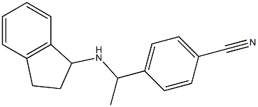 4-[1-(2,3-dihydro-1H-inden-1-ylamino)ethyl]benzonitrile Struktur