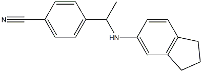 4-[1-(2,3-dihydro-1H-inden-5-ylamino)ethyl]benzonitrile Struktur