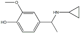 4-[1-(cyclopropylamino)ethyl]-2-methoxyphenol Struktur