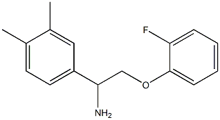 4-[1-amino-2-(2-fluorophenoxy)ethyl]-1,2-dimethylbenzene Struktur