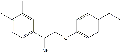 4-[1-amino-2-(4-ethylphenoxy)ethyl]-1,2-dimethylbenzene Struktur