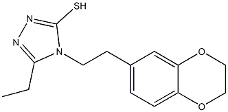 4-[2-(2,3-dihydro-1,4-benzodioxin-6-yl)ethyl]-5-ethyl-4H-1,2,4-triazole-3-thiol Struktur