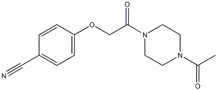 4-[2-(4-acetylpiperazin-1-yl)-2-oxoethoxy]benzonitrile Struktur