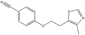 4-[2-(4-methyl-1,3-thiazol-5-yl)ethoxy]benzonitrile Struktur